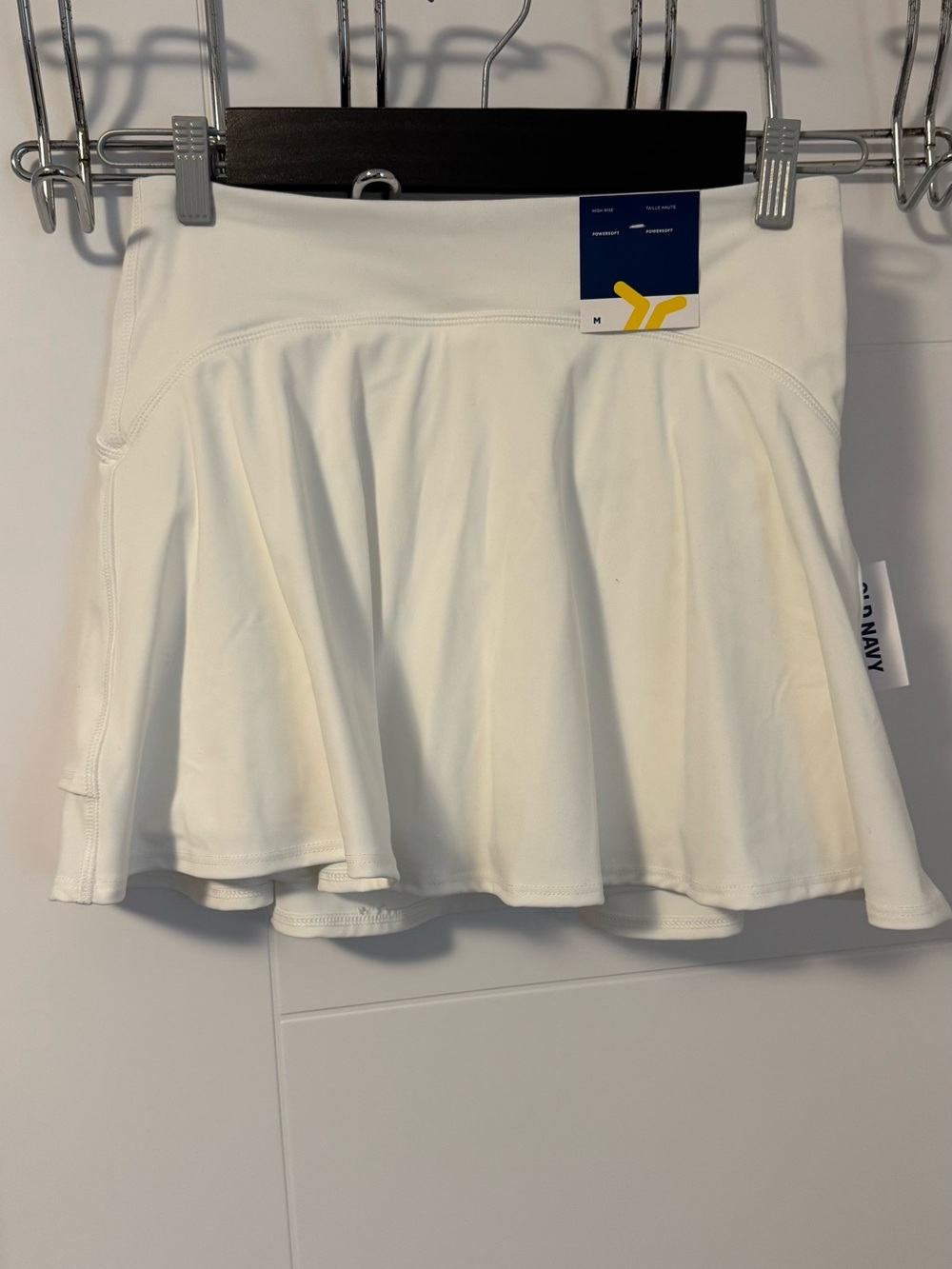 New W/ Tags Old Navy White Powersoft HighRise Athletic Golf/Tennis/Running Skort